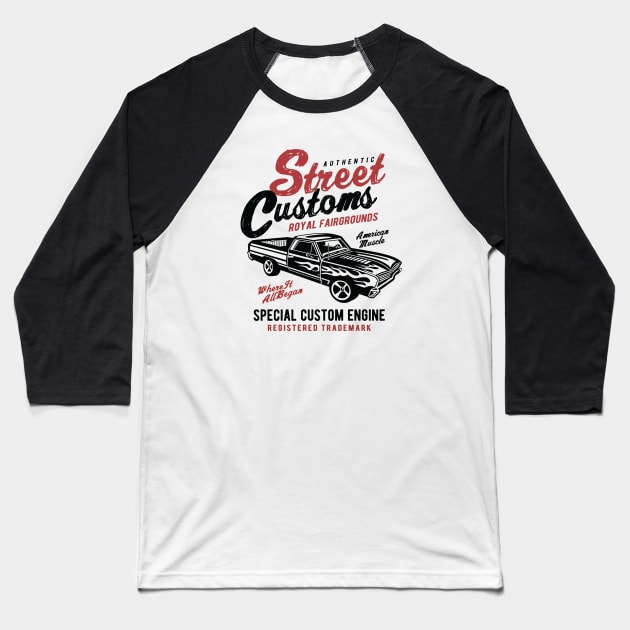 Street Custom Baseball T-Shirt by Rebus28